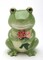 Ceramic Frog and Flowers Piggy Bank, Home Décor, Gift for Her, Mom, Spring Décor, Cottagecore, Nature Lover Gift